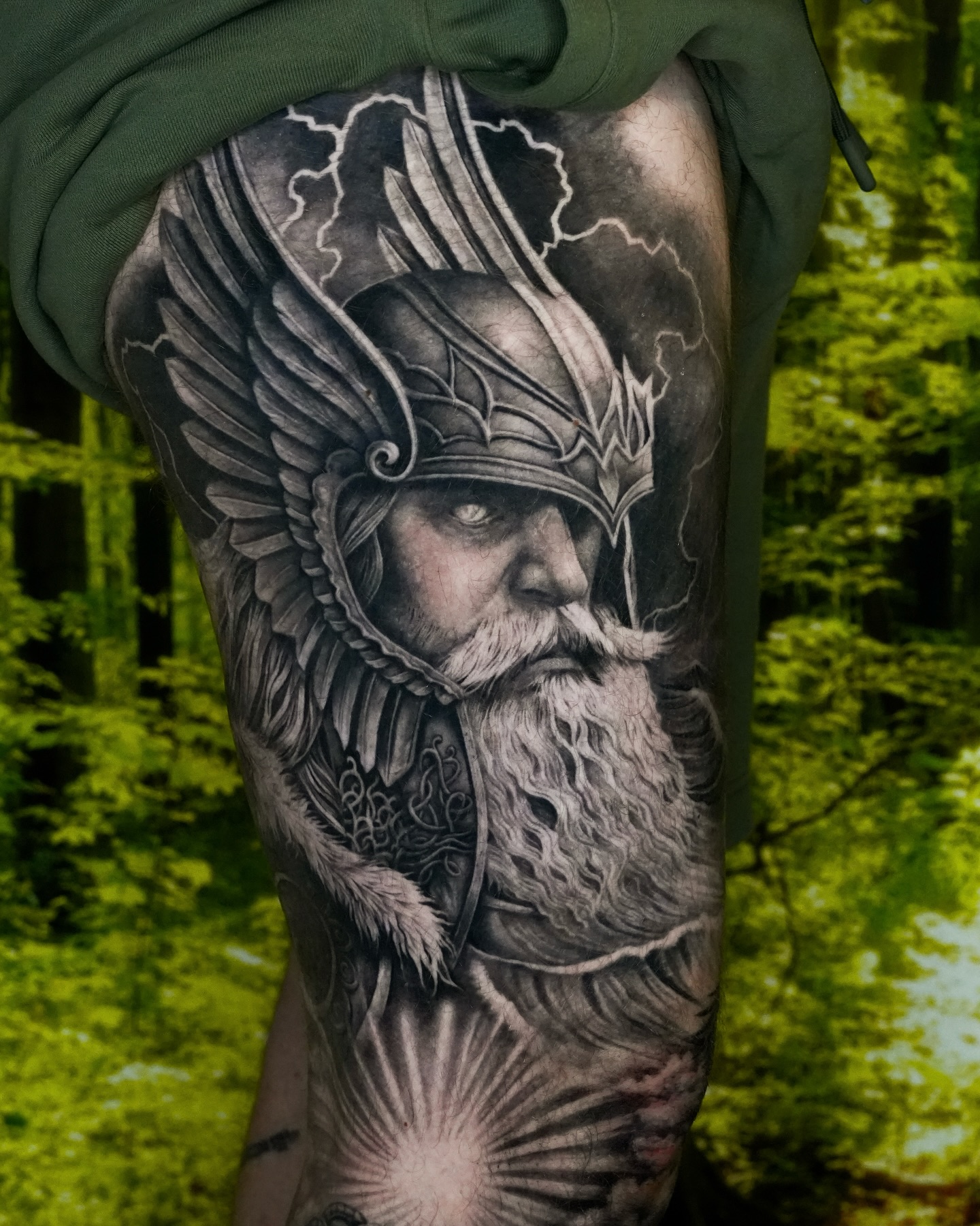 Winged Viking Warrior Helmet Tattoo