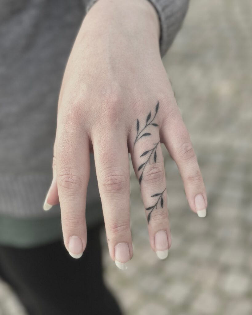 Trust God Side Finger Tattoo