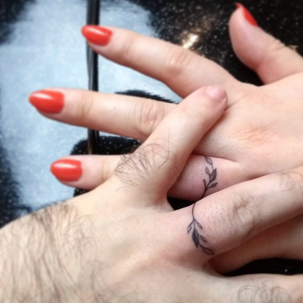 Vines Encircling Ring Fingers
