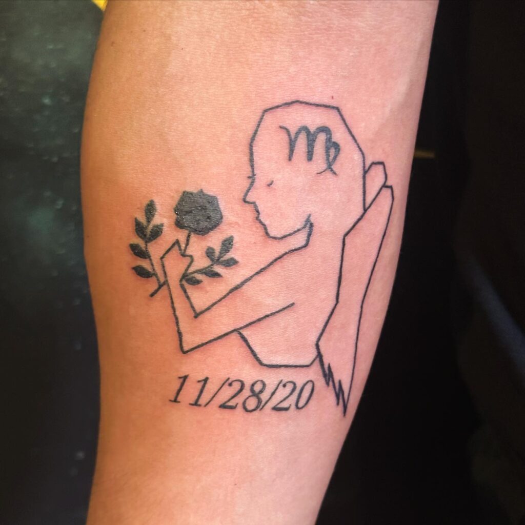 Minimalist Date Tattoo date tattoos tattoo