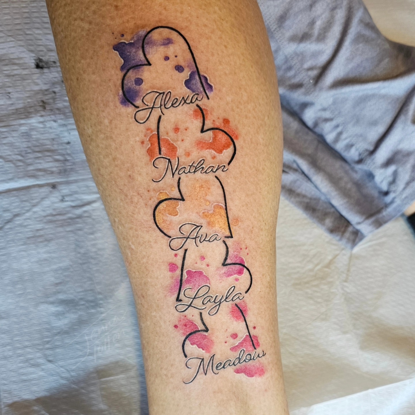 Rose Vine Grandchildren Names Tattoo grandchildren tattoos ideas tattoo