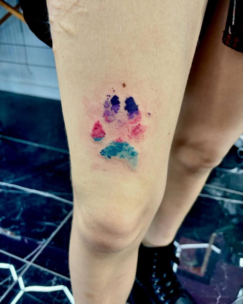 Watercolor Paw Print Tattoo paw print tattoo ideas tattoo