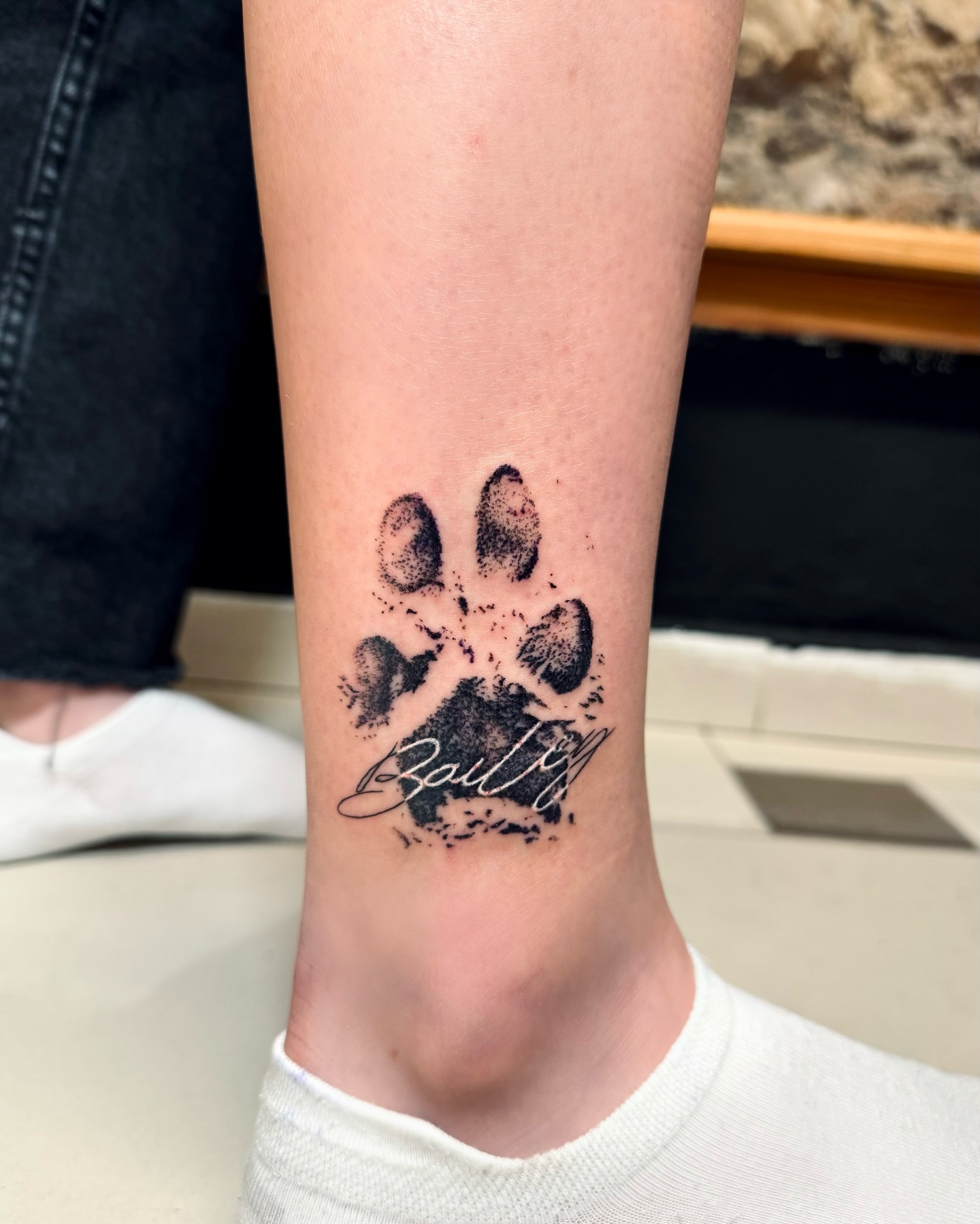 Watercolor Style Dog Paw Tattoo dog paw tattoos tattoo