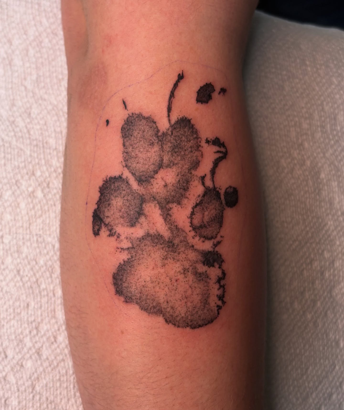 Pawprint Name Tribute Tattoo pawprint tattoo ideas tattoo