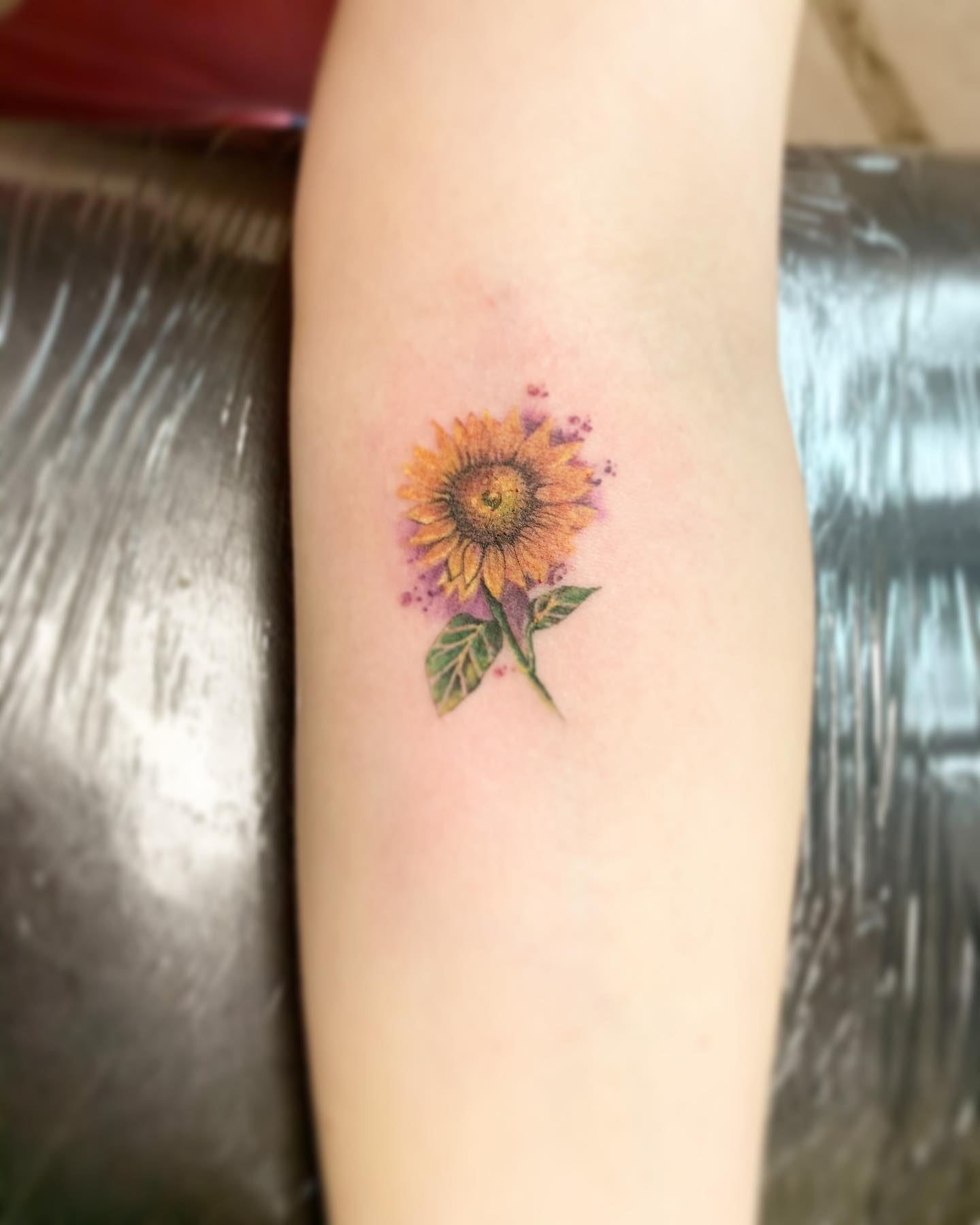 Watercolor Sunflower Tattoo small sunflower tattoos ideas tattoo