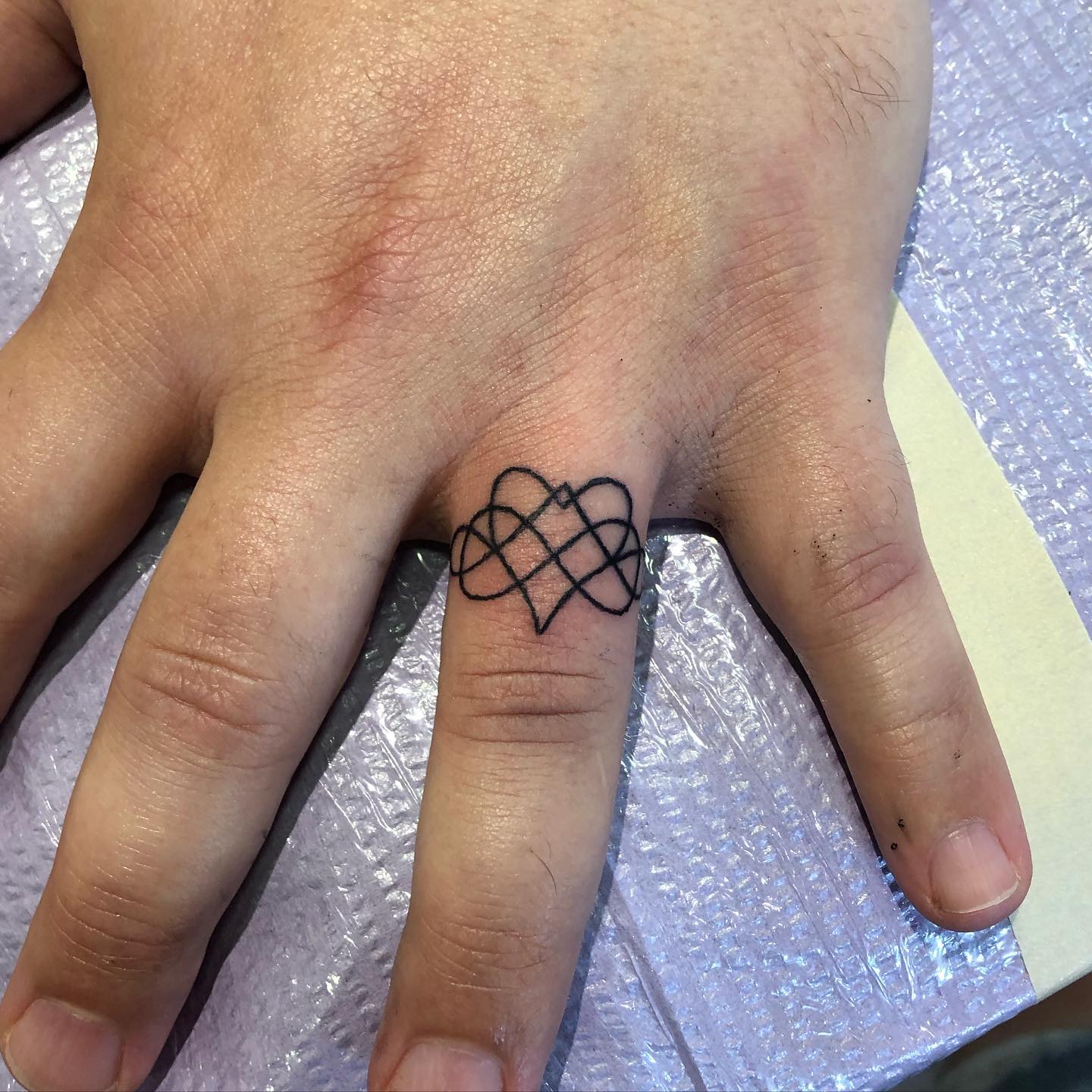 Celtic Knot Heart Wedding Band Tattoo