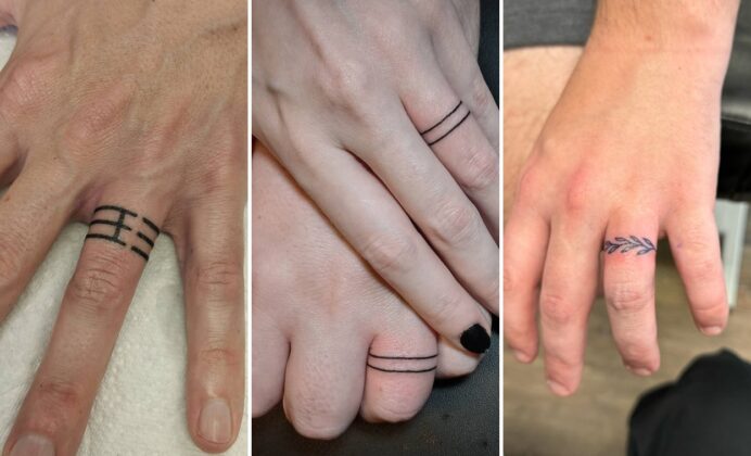 15+ Aesthetic Wedding Band Tattoo Ideas Showcasing Wedding Band Artistry