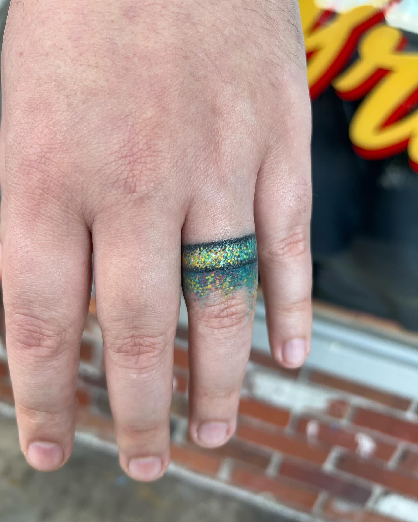 Galaxy Wedding Band Tattoo