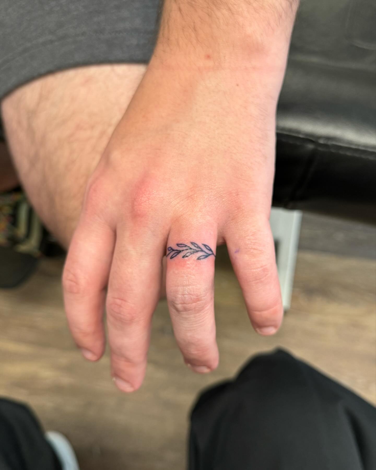 Olive Branch Wedding Band Tattoo