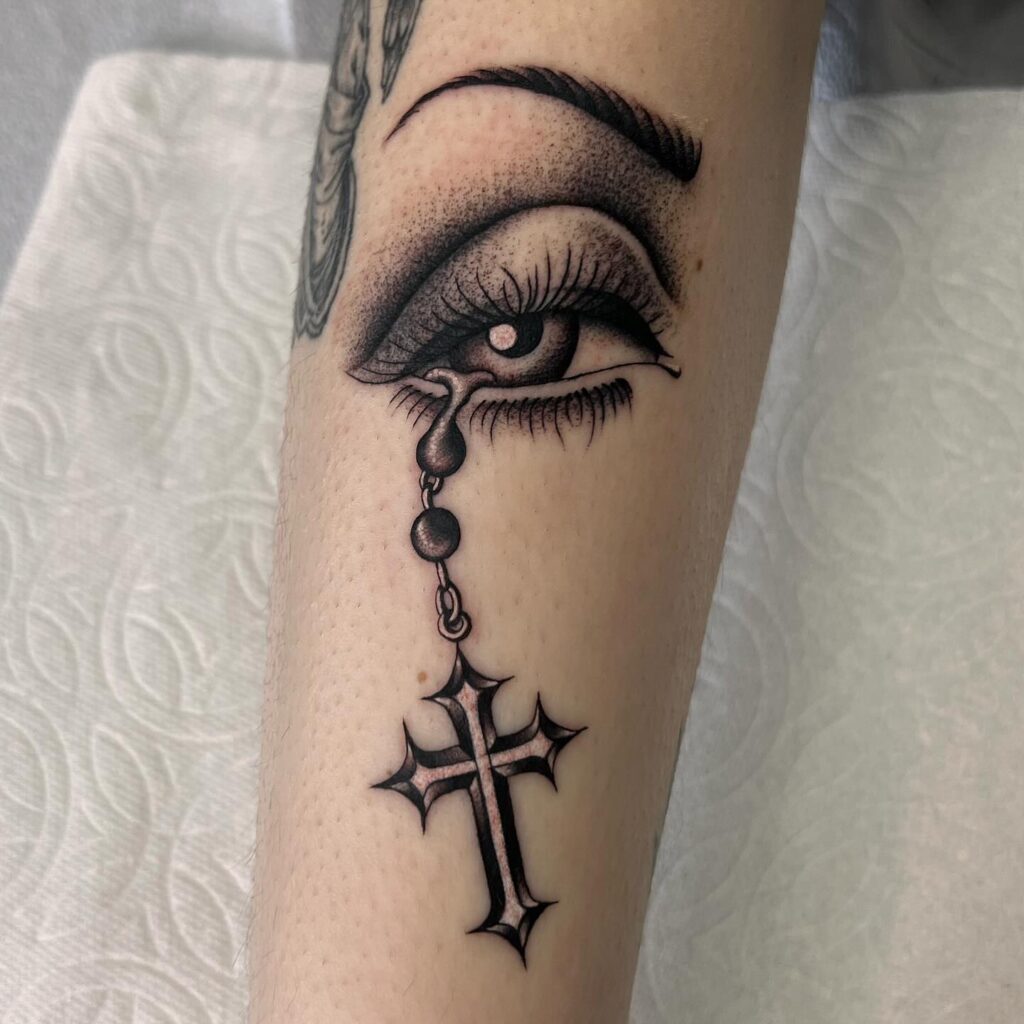 Rosary Finger Tattoo