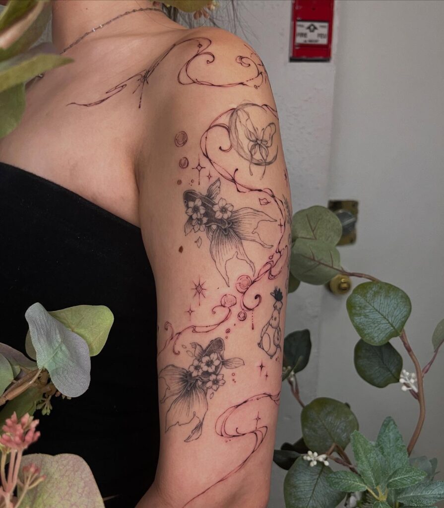 Mystical Black Cat Tattoo ethereal tattoos tattoo
