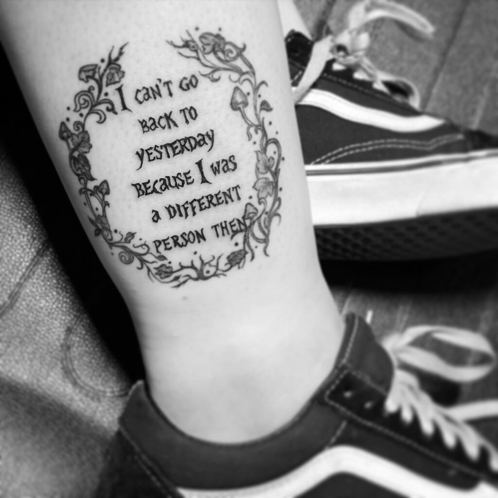 Whimsical Growth Quote Tattoo meaningful quote tattoos for women tattoo