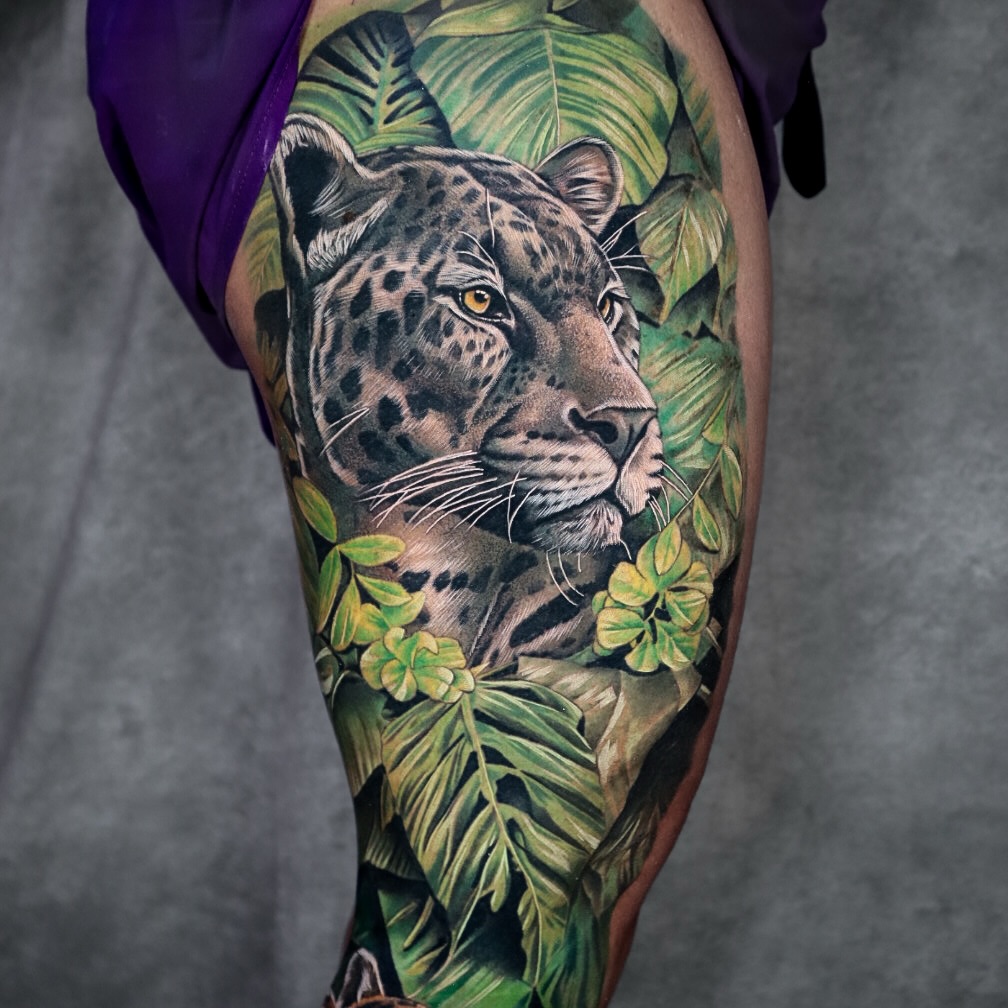 Jungle Leopard Wilderkind Tattoo