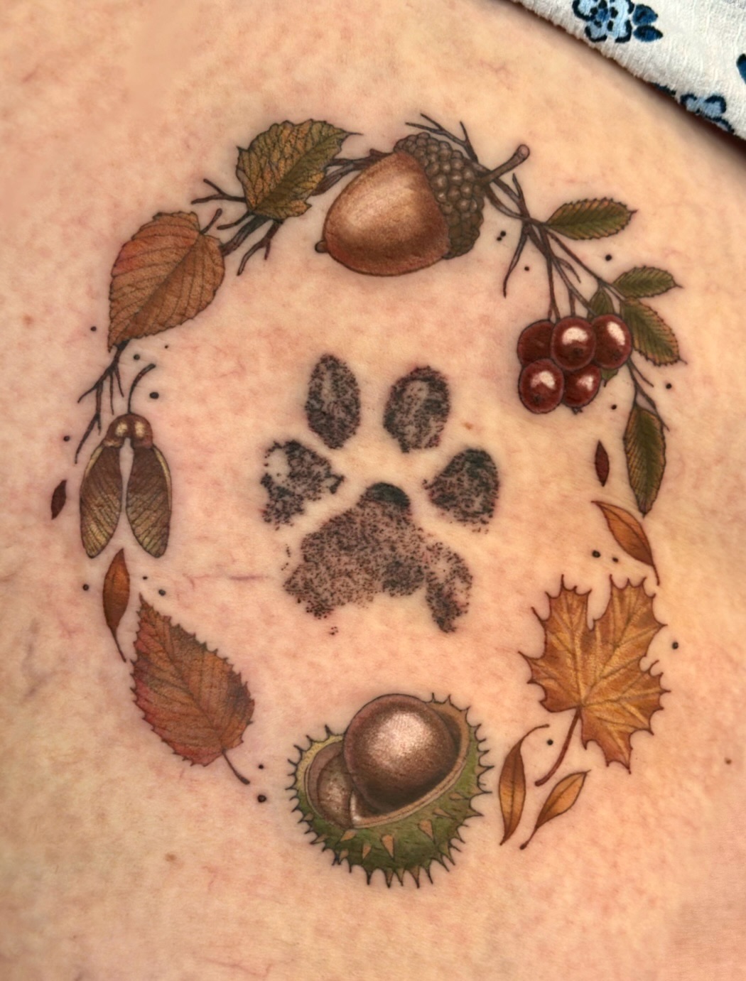 Fine Line Pawprint Impression Tattoo pawprint tattoo ideas tattoo