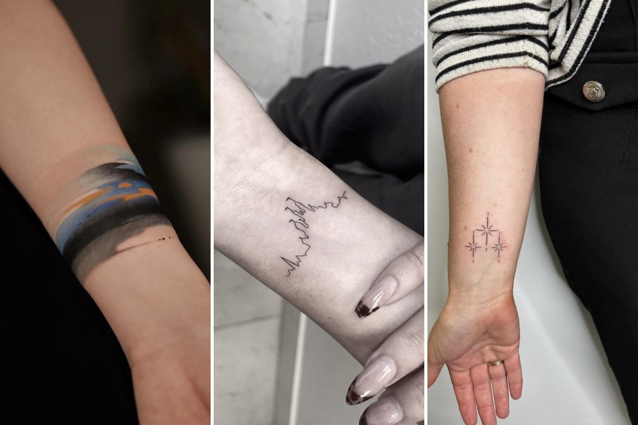 Aesthetic wrist tattoo ideas for women and delicate ink ideas collage