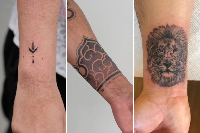 Aesthetic wrist tattoos for guys and delicate ink ideas collage