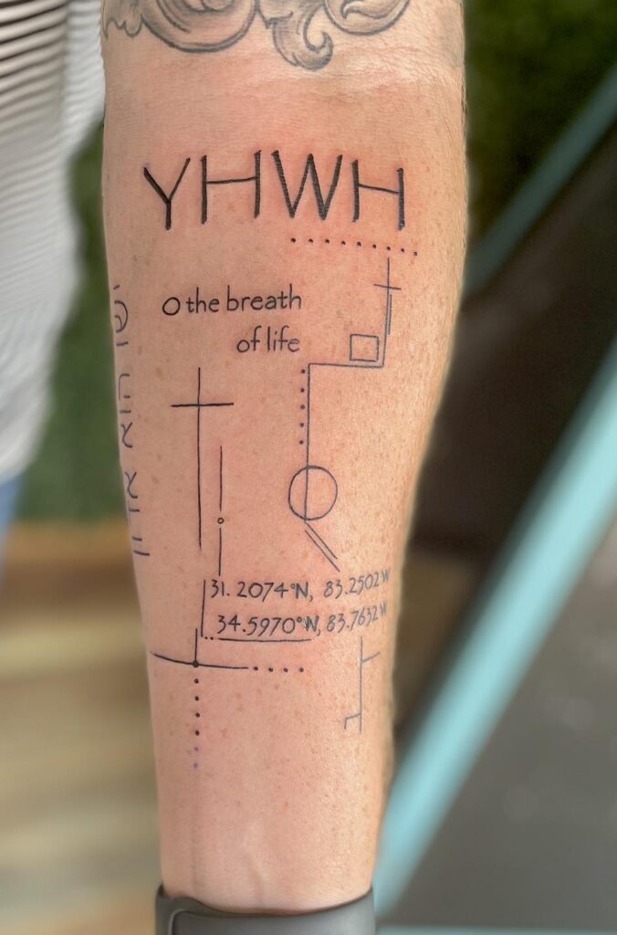 YHWH in Gentle Script yhwh tattoos tattoo