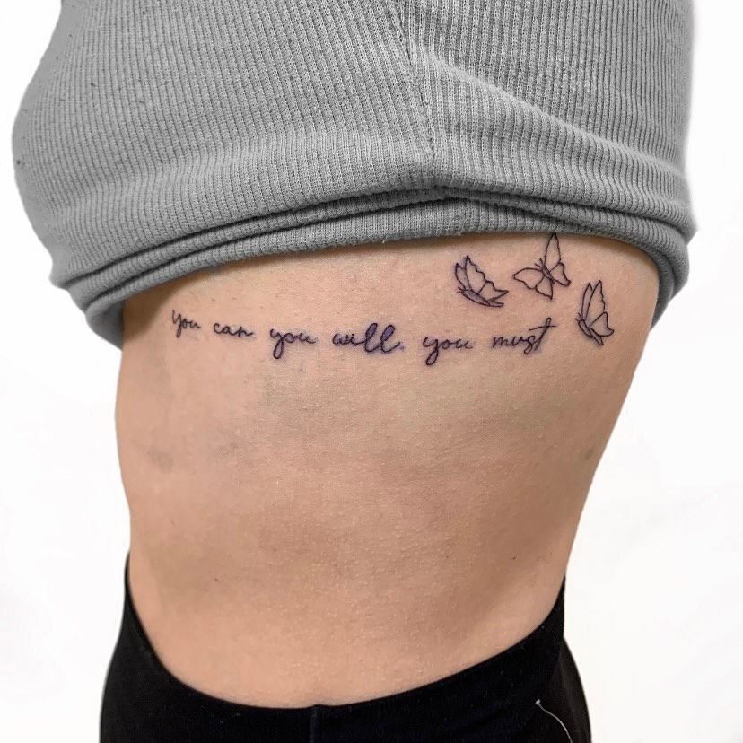 You Can You Will You Must Quote Tattoo meaningful quote tattoos for women tattoo