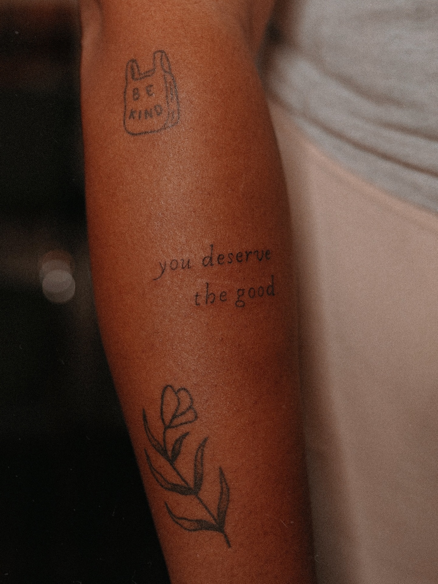 You Deserve the Good Tattoo meaningful word tattoos tattoo