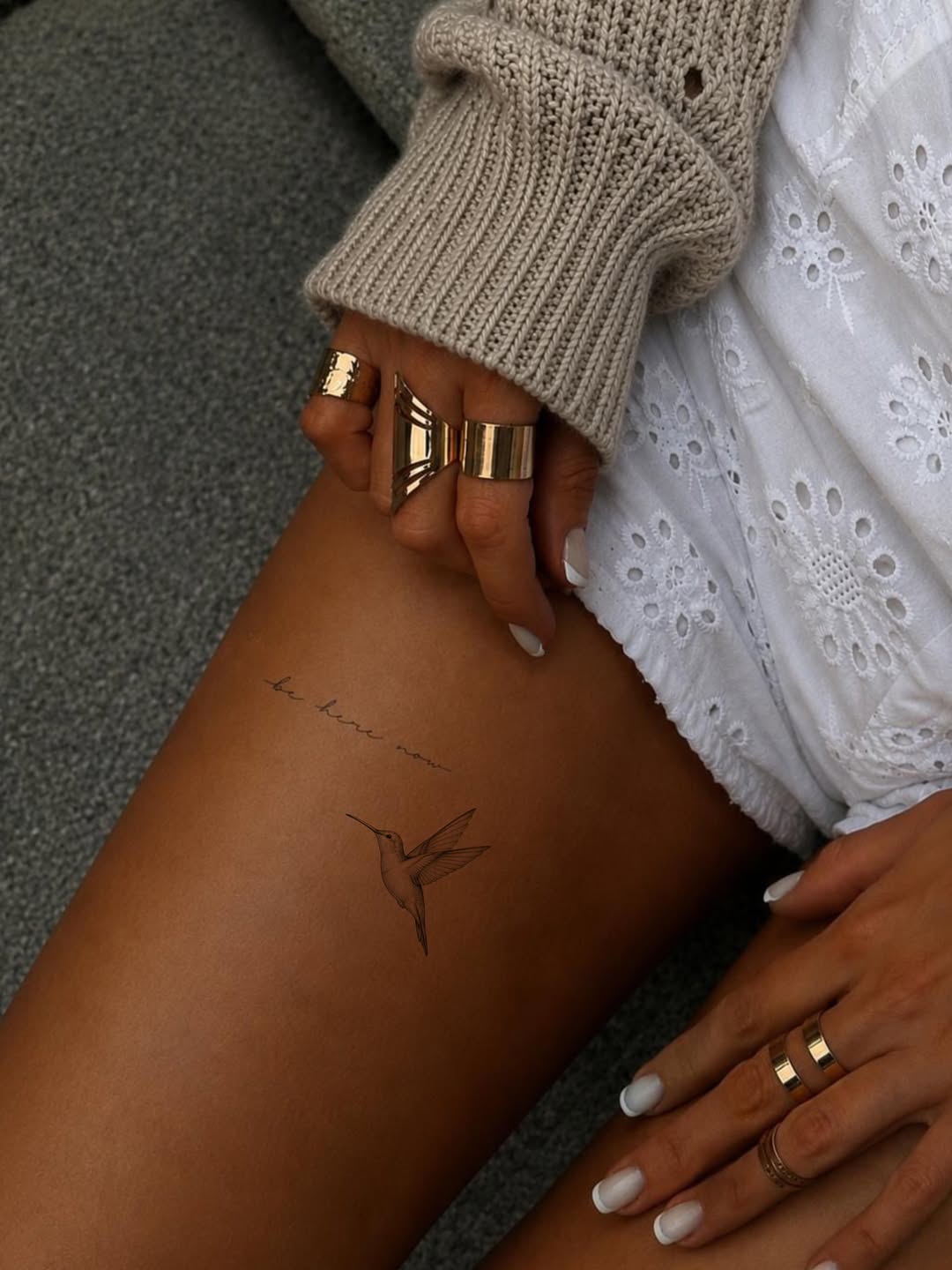 Captivating hummingbird tattoo with a soft touch Tattoo on skin