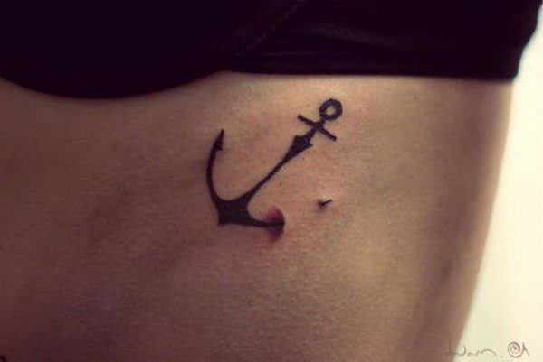 Anchor In The Flesh Tattoo Tattoo on skin