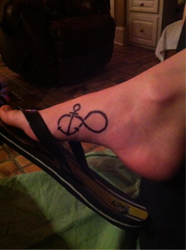 Forever Anchored Tattoo on skin