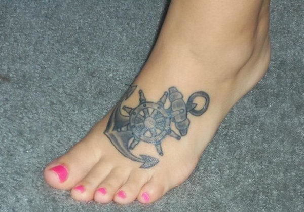 Sailing Away Tattoo on skin