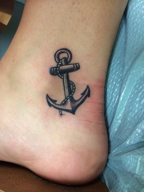 Sharp Anchor Tattoo on skin