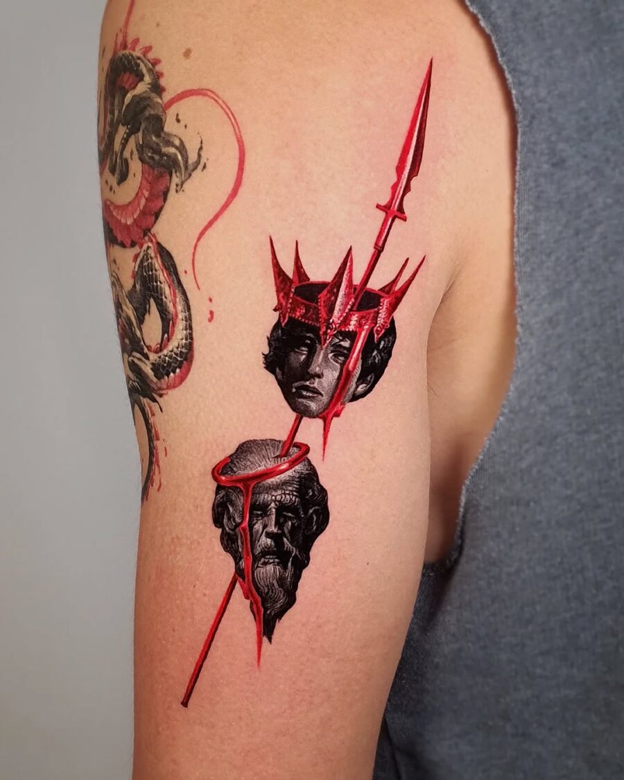 Bold depictions of Greek mythology come alive Tattoo on skin