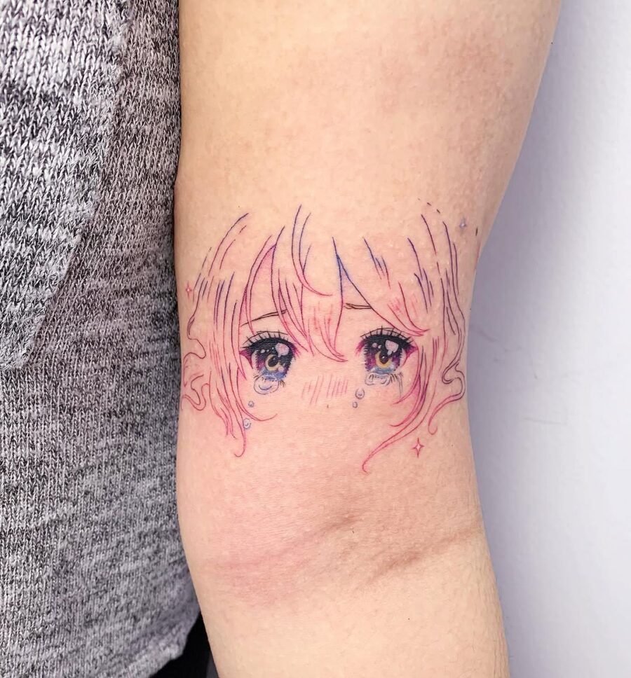 Charming and vibrant anime eye tattoo inspiration Tattoo on skin
