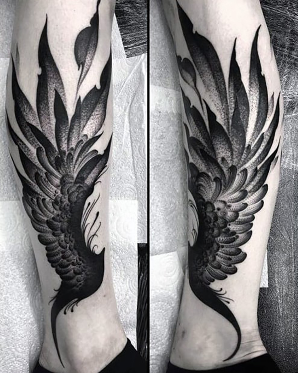 Detailed Wings Coming from the Ankles ankle tattoo designs for Various Skin Tones Tattoo on skin