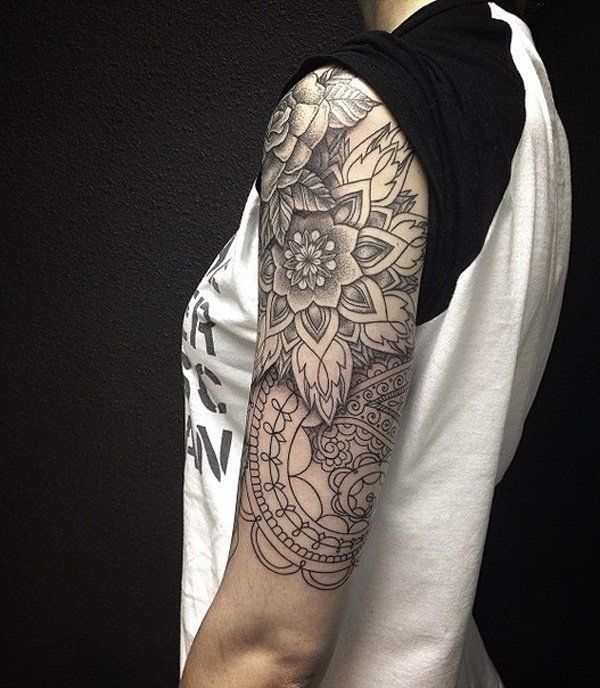 BRILLIANT ARM TATTOO FOR THE CREATIVE GENIUS for upper arm Tattoo on skin