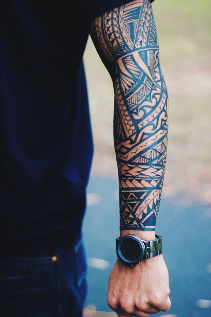 Interwoven Tribal Arm Tattoo Ideas Tattoo on skin