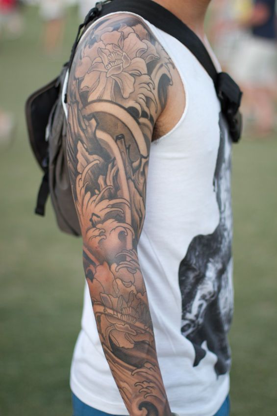 Multi Section Full Arm Tattoo Ideas Tattoo on skin