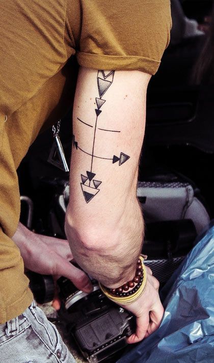Perpendicular Triangles Arm Tattoo Ideas Tattoo on skin