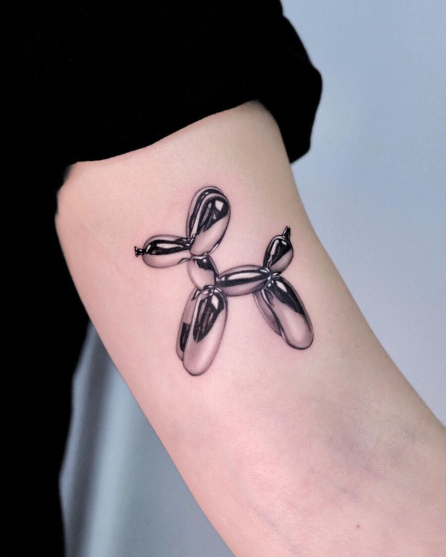 Chic Balloon Dog Tattoo Captivating Designs Tattoo on skin