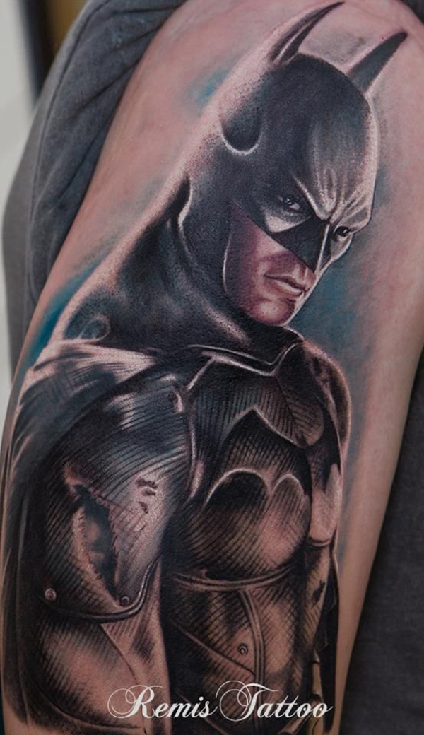 An Incredibly Detailed Batman Torso Batman Tattoo Tattoo on skin