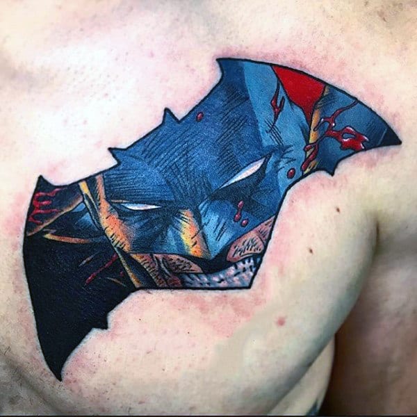 A Modern Comic Book Look Batman Tattoo Tattoo on skin