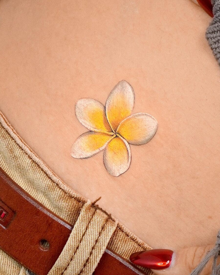 Charming floral belly tattoo design for elegance Tattoo on skin