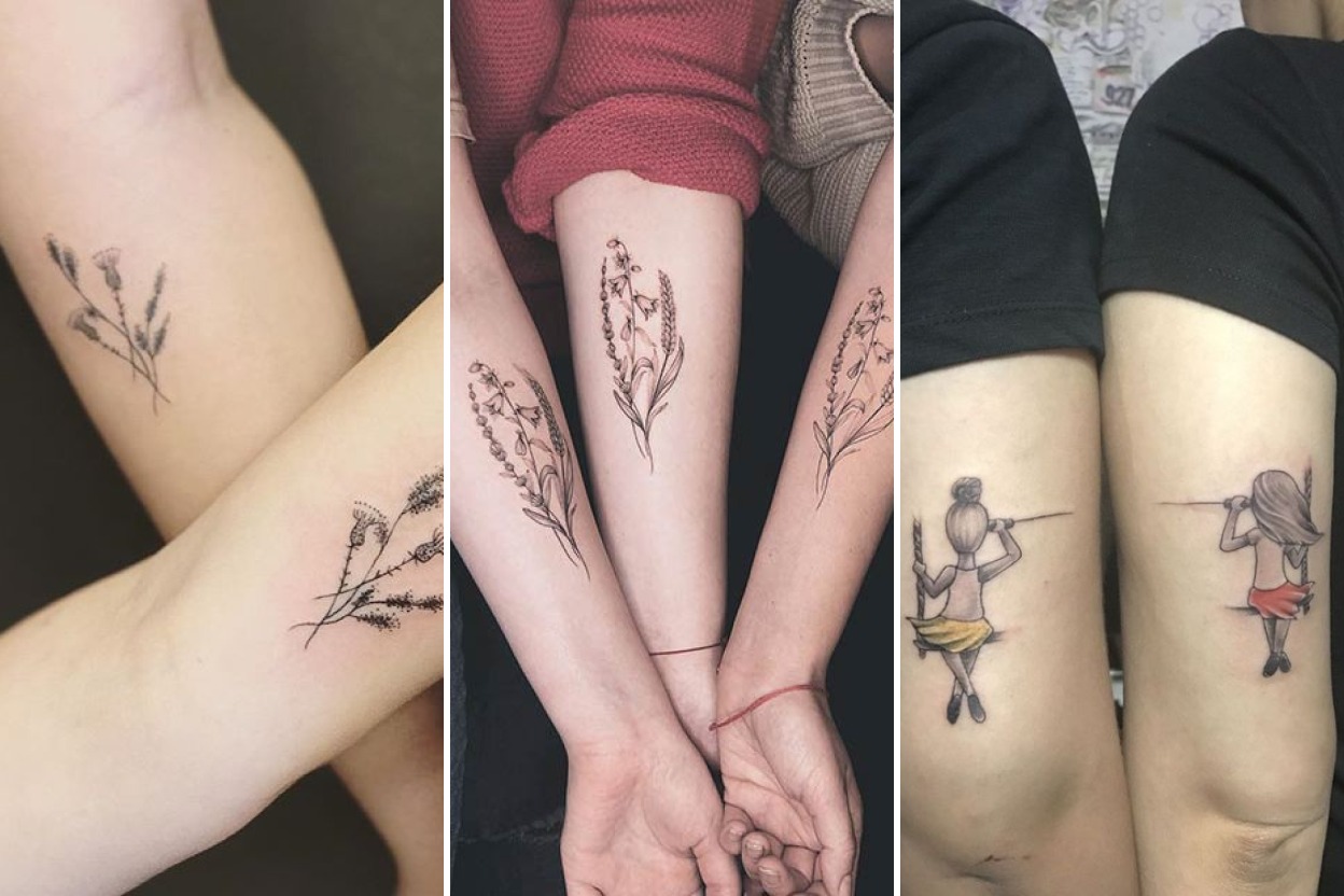 28+ Best Friend Tattoos Celebrating an Unbreakable Soul Connection Featured 3-Panel Lookbook Collage