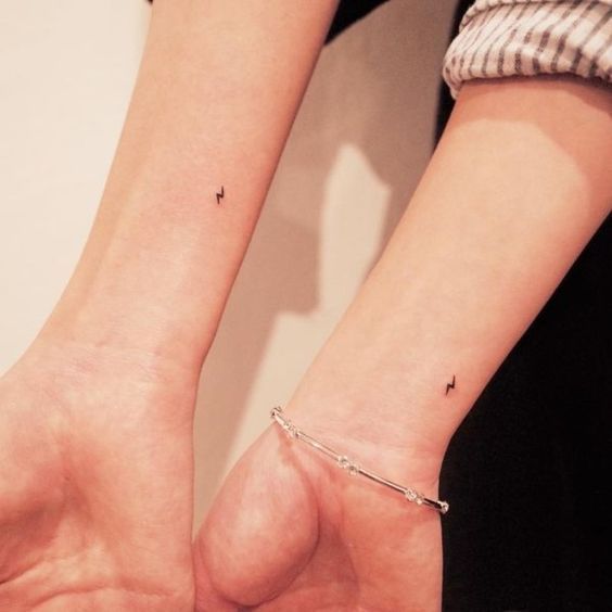 Lightning Strikes Twice Harry Potter Tattoos for Best Friends Tattoo on skin