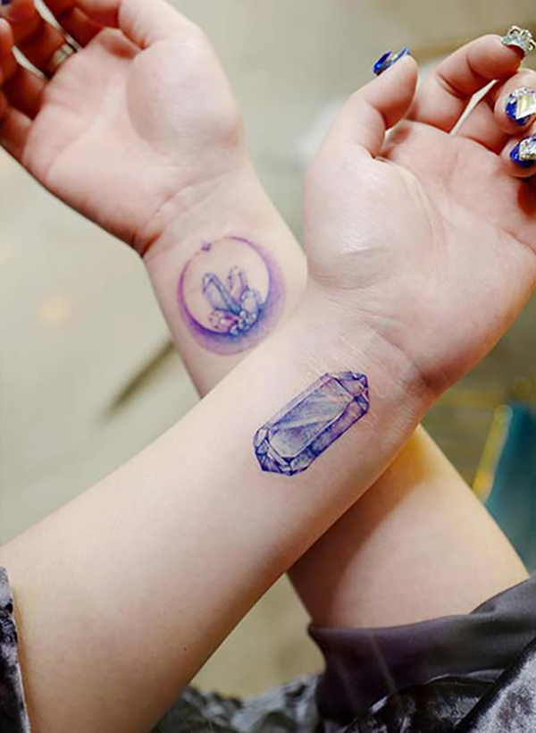 Some Kind of Wonderful BFF Crystal Tattoo for Best Friends Tattoo on skin