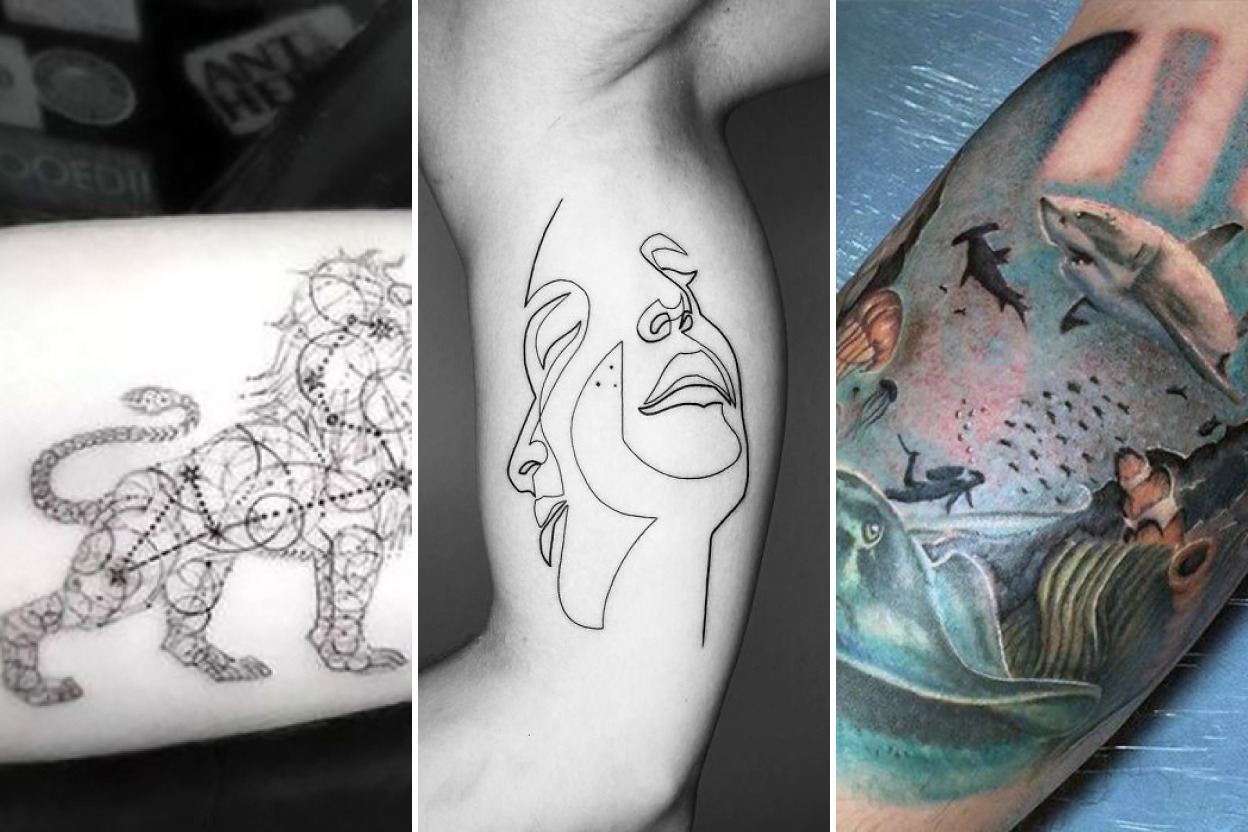 30+ Bicep Tattoo Ideas Perfectly Contoured for Everyday Style Featured 3-Panel Lookbook Collage