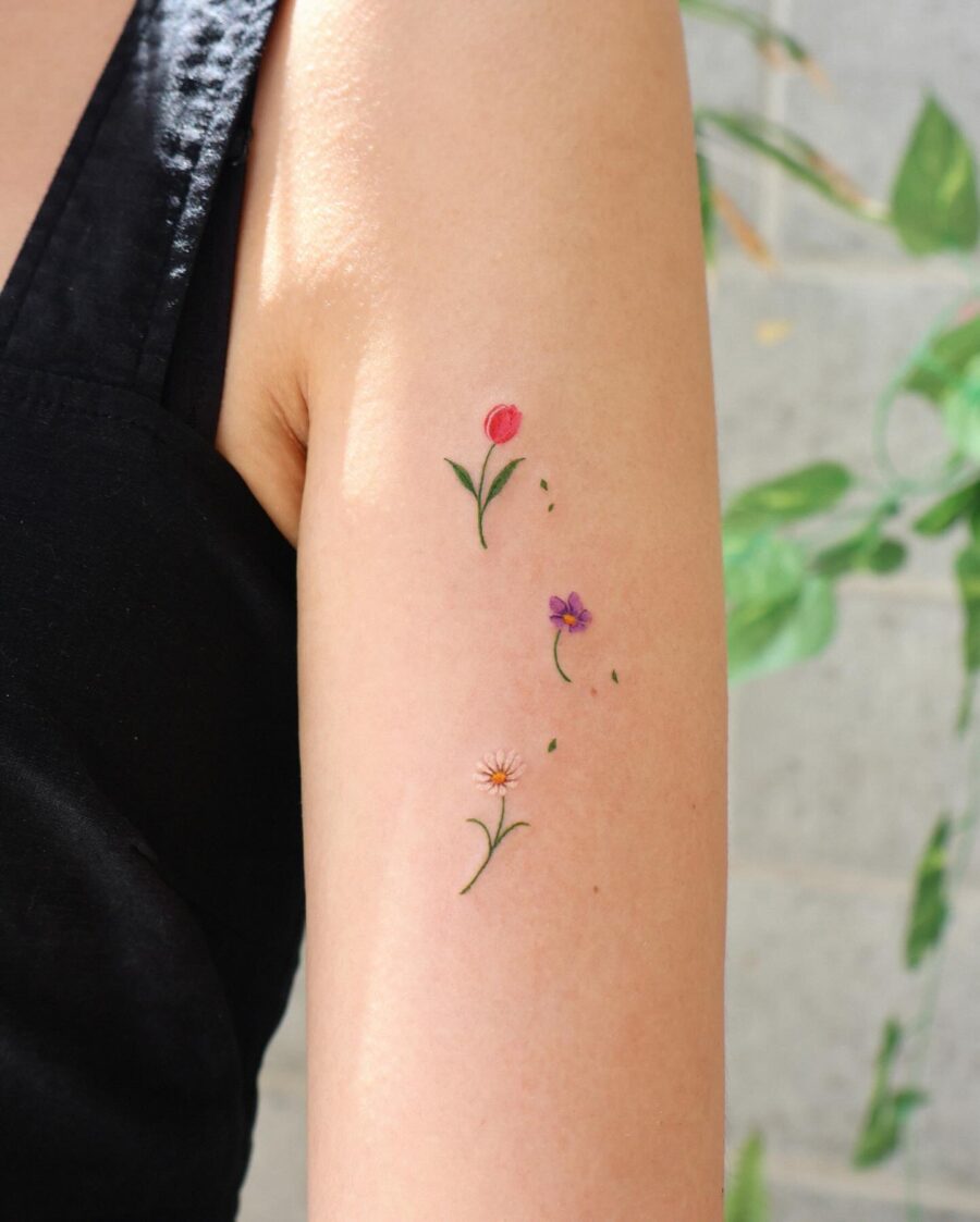 Charming Birth Flower Tattoos for Nature Lovers Tattoo on skin