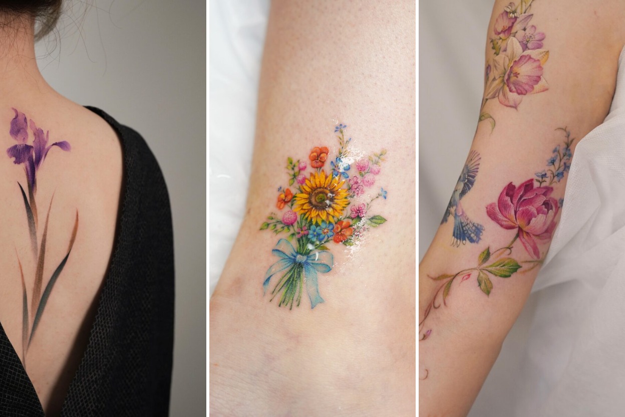 35+ Birth Flower Tattoo Ideas Blooming With Cherished Personal Meaning Featured 3-Panel Lookbook Collage