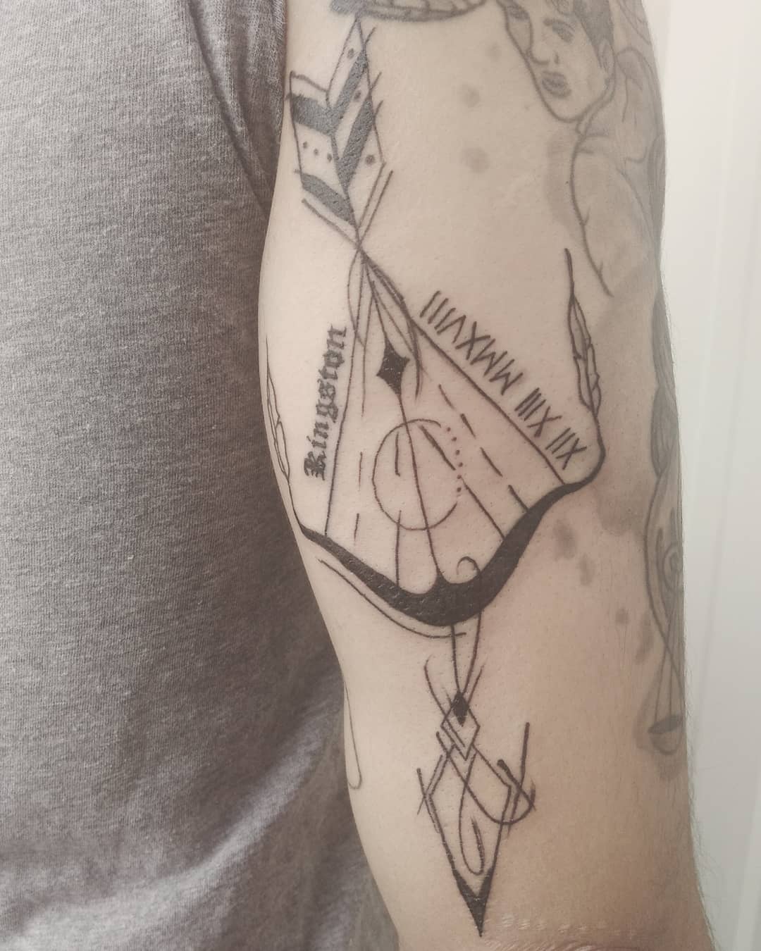 Bow and Arrow Tribute Tattoo Arrow Tattoo Tattoo on skin
