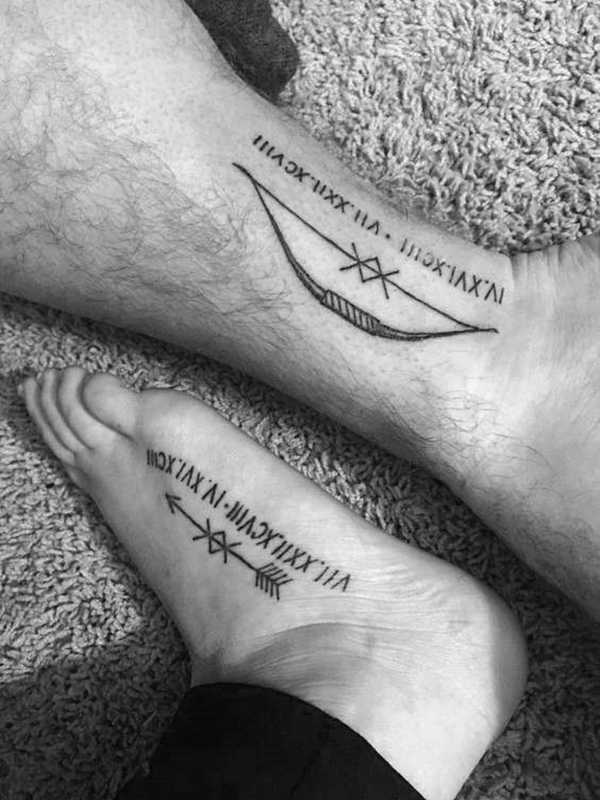 Bow to My Arrow Marriage Tattoo Arrow Tattoo Tattoo on skin