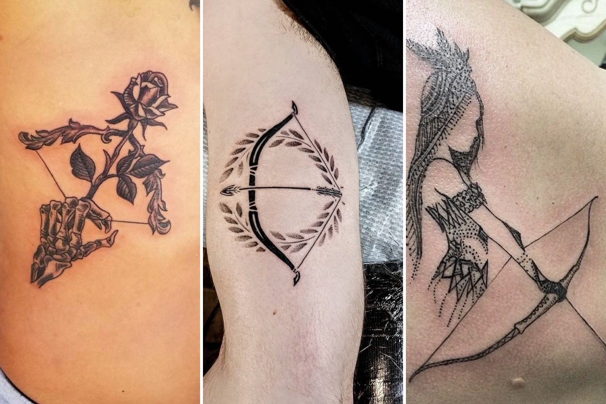 28+ Bow and Arrow Tattoos That Strike With Remarkable Precision Featured 3-Panel Lookbook Collage