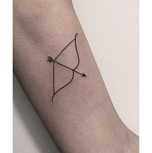 The Quintessential Bow and Arrow Tattoo Tattoo on skin