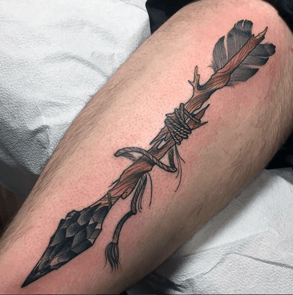 Tribal Fantasy Tattoo Bound Broken Arrow Twig Arrow Tattoo Tattoo on skin